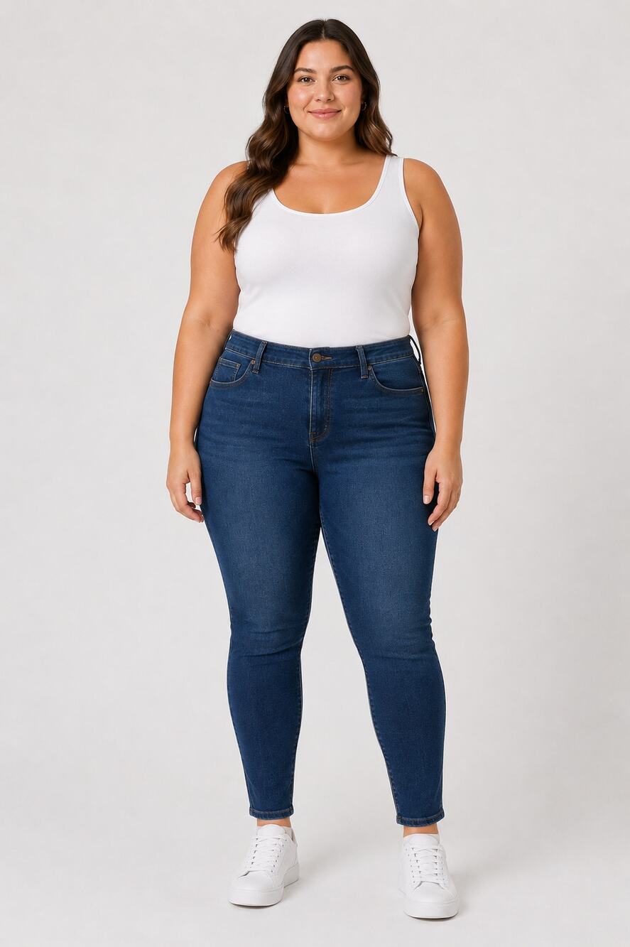 Madewell Womens Blue Denim Jeans Curvy High Rise Skinny Leg Medium Wash Size 36